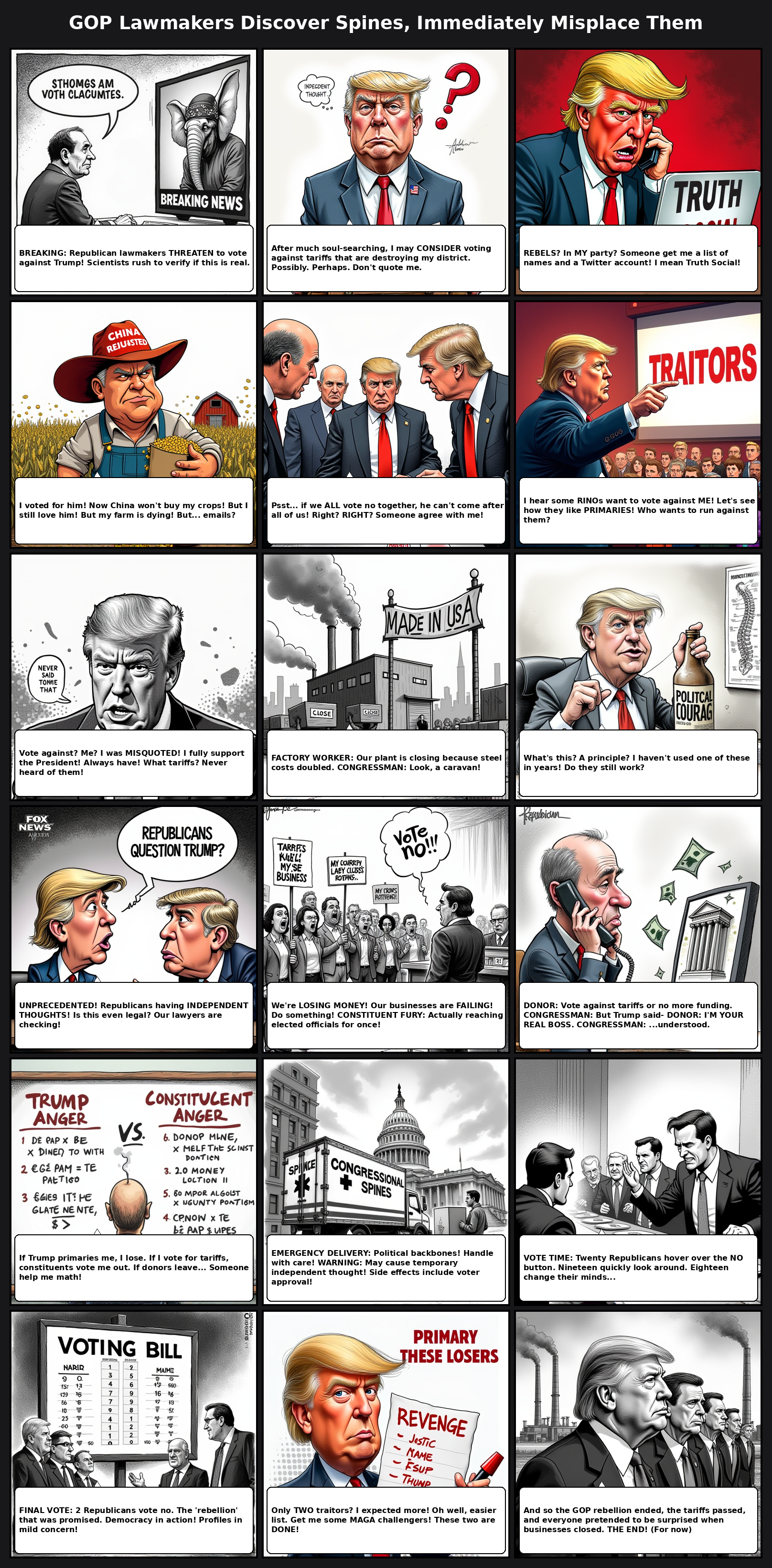 GOP Lawmakers Discover Spines, Immediately Misplace Them